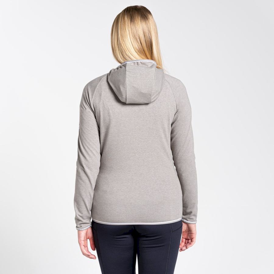 Grey Craghoppers NosiLife Milanta Hooded Women's T-Shirts | MQW8147HL