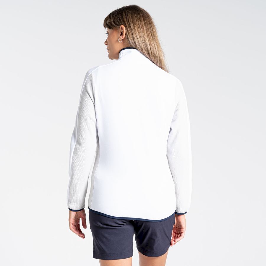 Grey White Craghoppers Minerva Half Zip Women's Sweaters | MFT1943YH