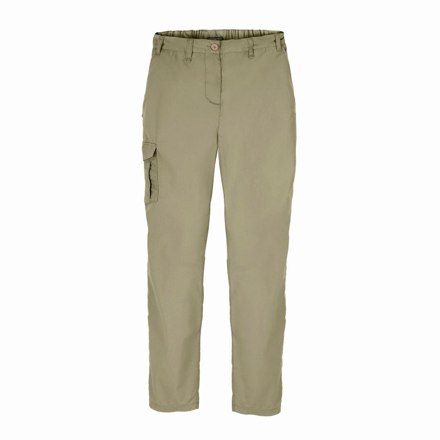 Khaki Craghoppers Expert Kiwi Women's Trousers | ARI6714XI