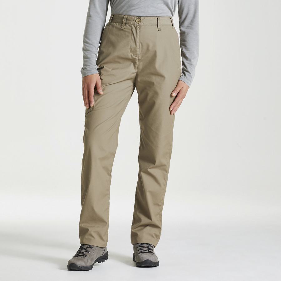 Khaki Craghoppers Expert Kiwi Women's Trousers | ARI6714XI