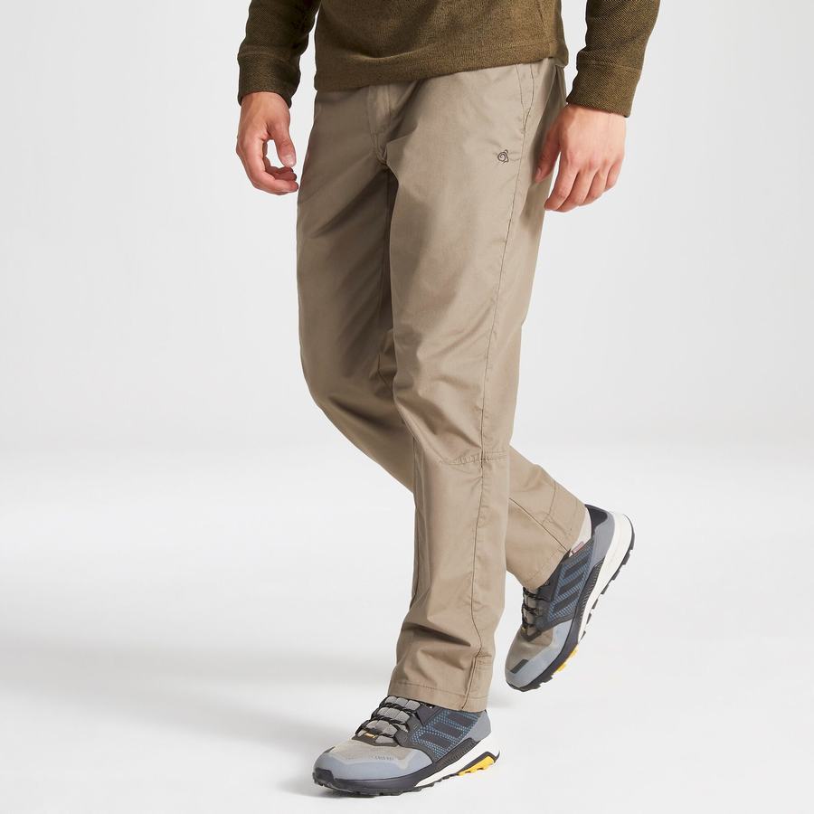 Khaki Craghoppers Kiwi Boulder Men's Trousers | QJI3647PJ