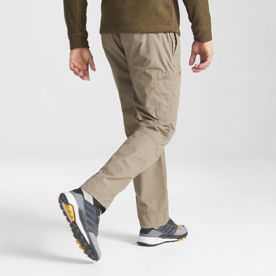 Khaki Craghoppers Kiwi Boulder Men's Trousers | QJI3647PJ