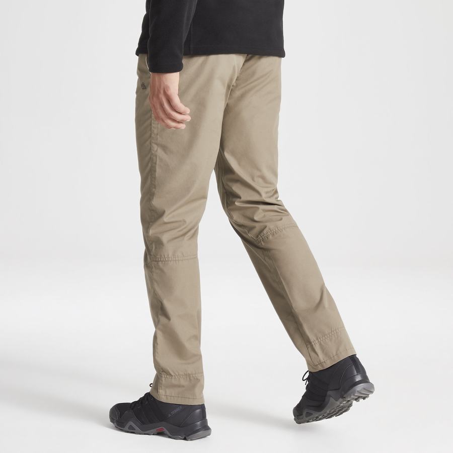 Khaki Craghoppers Kiwi Boulder Slim Men's Trousers | TBA501EO