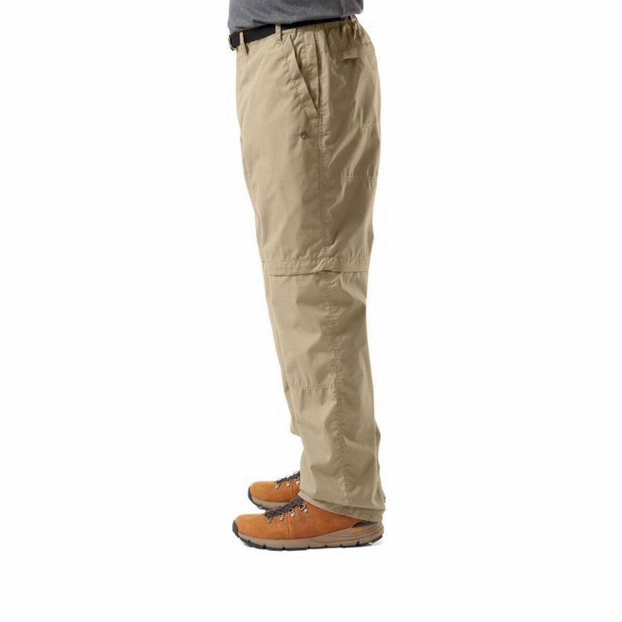 Khaki Craghoppers Kiwi Men's Trousers | ZWU1216MZ