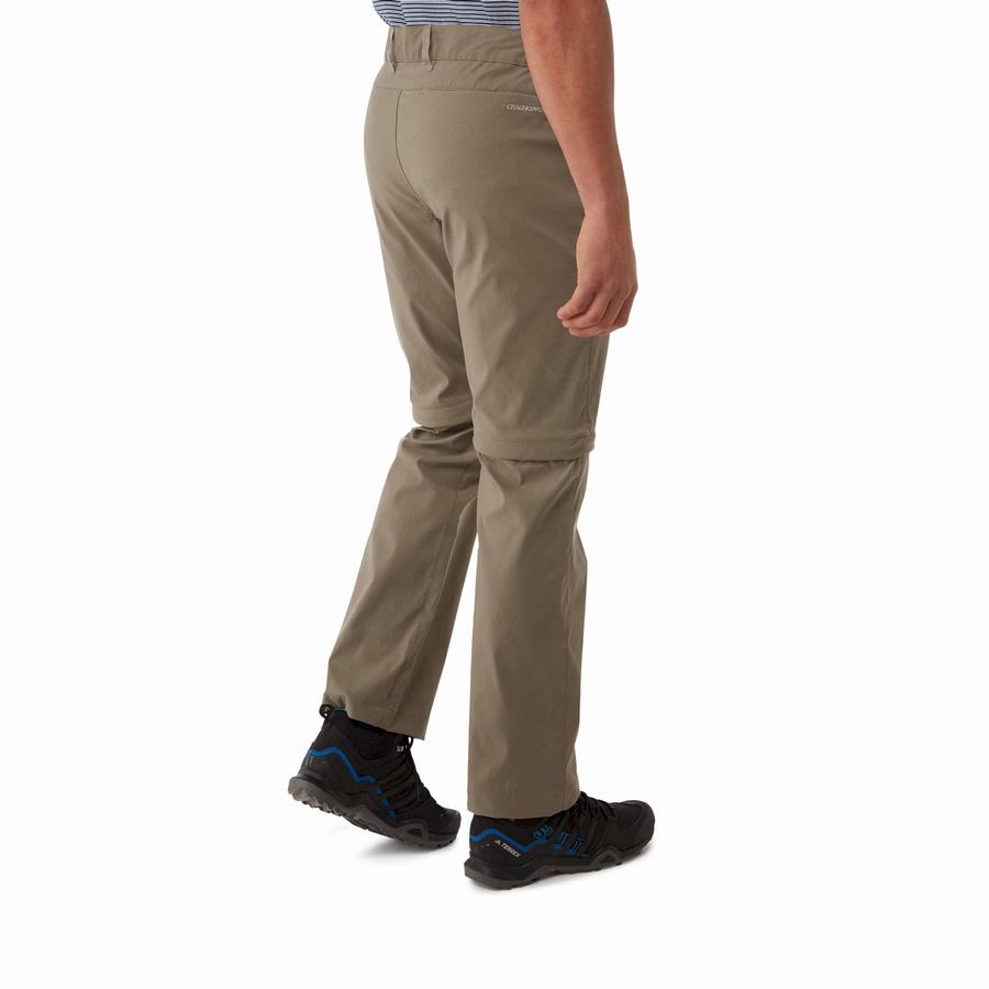 Khaki Craghoppers Kiwi Pro II Men's Trousers | GUT6355UD