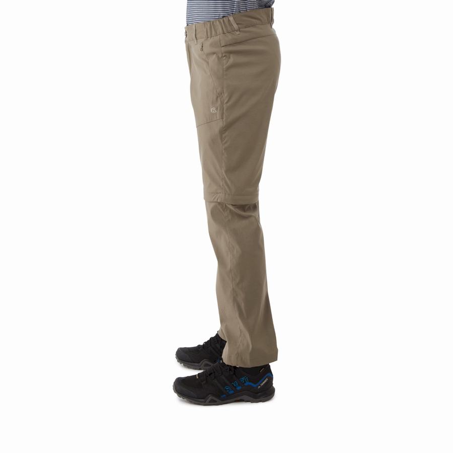 Khaki Craghoppers Kiwi Pro II Men's Trousers | GUT6355UD