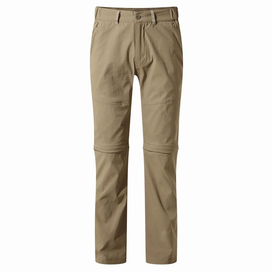 Khaki Craghoppers Kiwi Pro II Men's Trousers | GUT6355UD