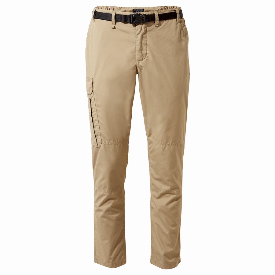 Khaki Craghoppers Kiwi Slim Men's Trousers | BPC3281FO