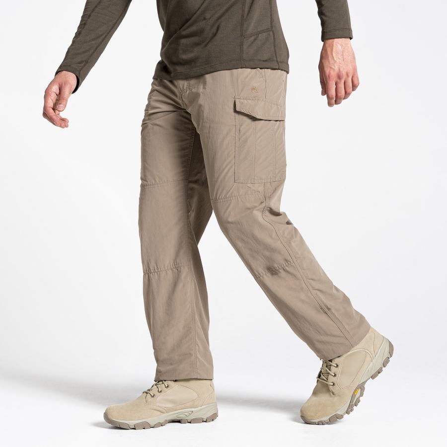 Khaki Craghoppers NosiLife Cargo II Men's Trousers | JAD2316DD