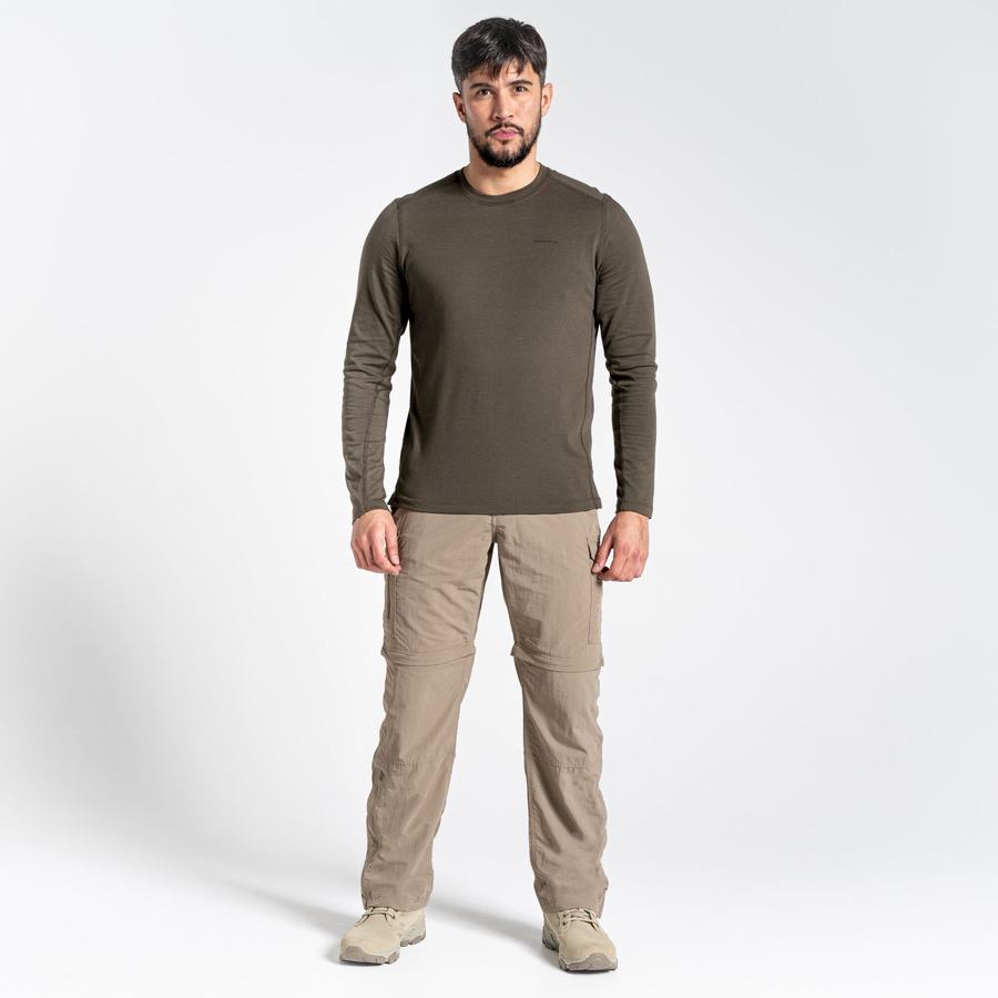 Khaki Craghoppers NosiLife II Men's Trousers | AJB6559BJ