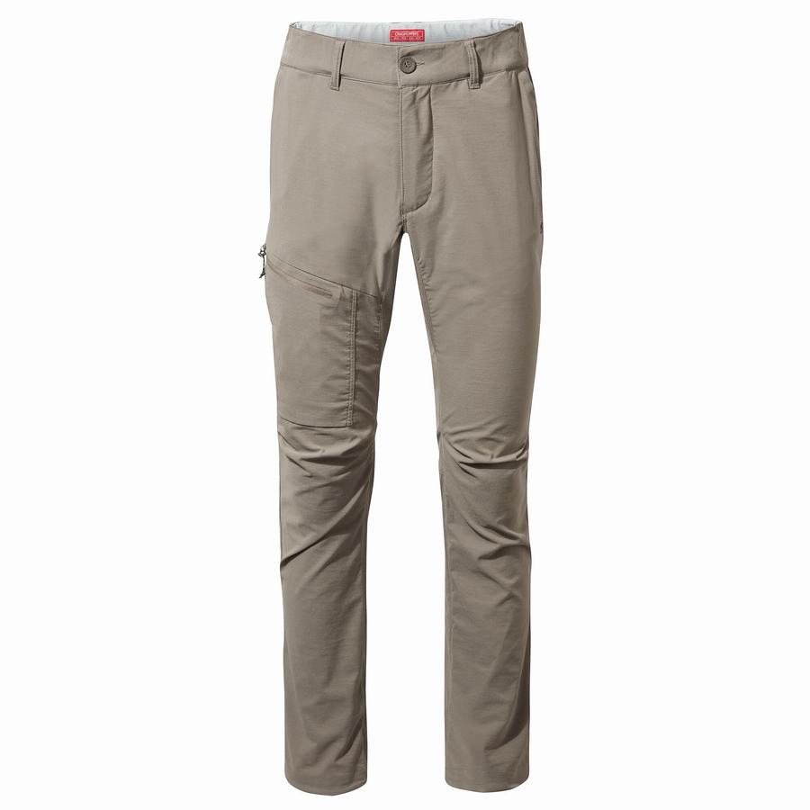 Khaki Craghoppers NosiLife Pro Active Men's Trousers | UGQ2894ZI