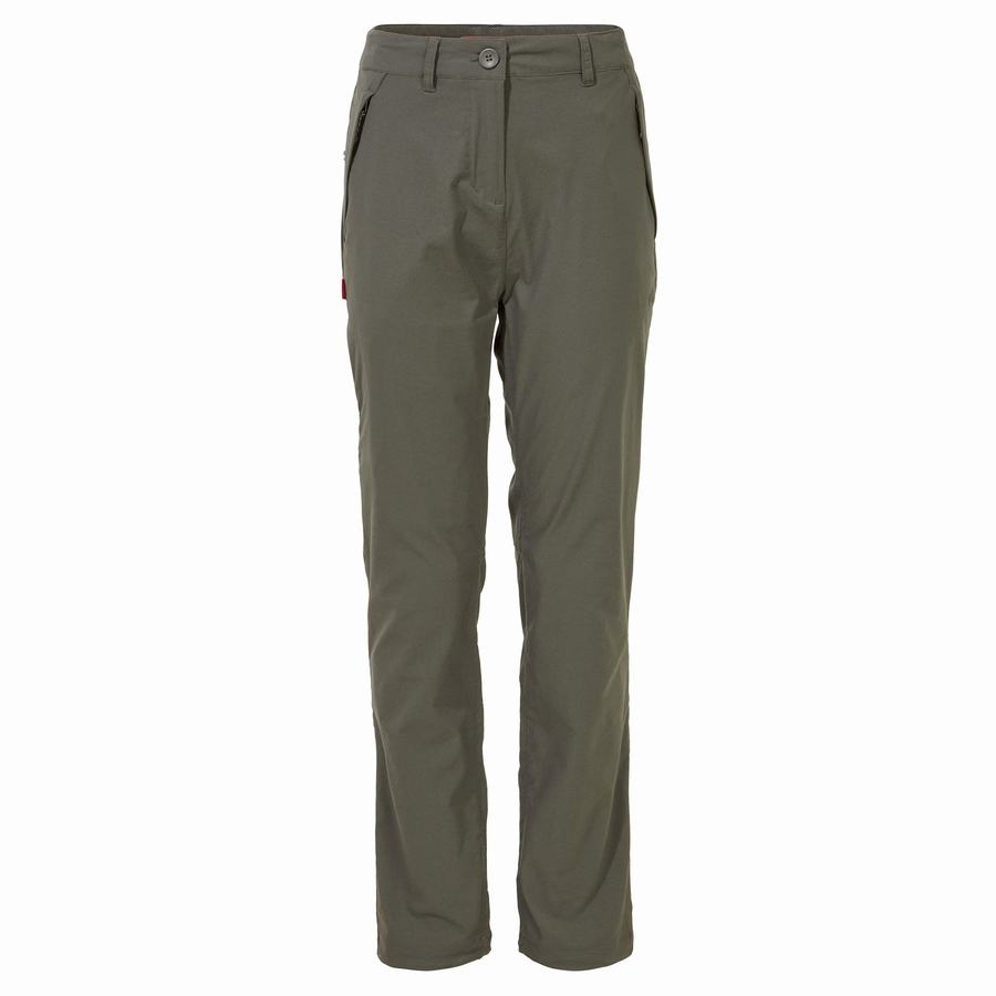 Khaki Craghoppers NosiLife Pro II Women's Trousers | PUJ7123BD