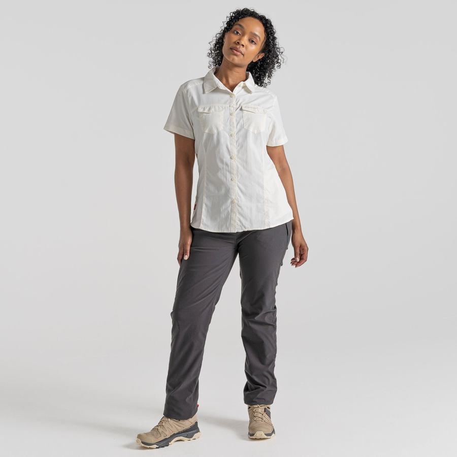 Light Blue Craghoppers NosiLife Adventure II Short Sleeved Women's Shirts | IIZ5728KQ