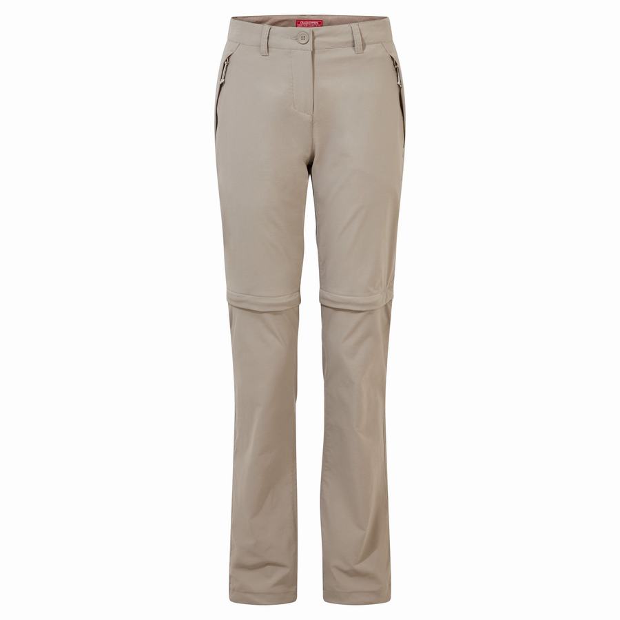 Light Brown Craghoppers NosiLife Pro II Women's Trousers | IWY7137QF