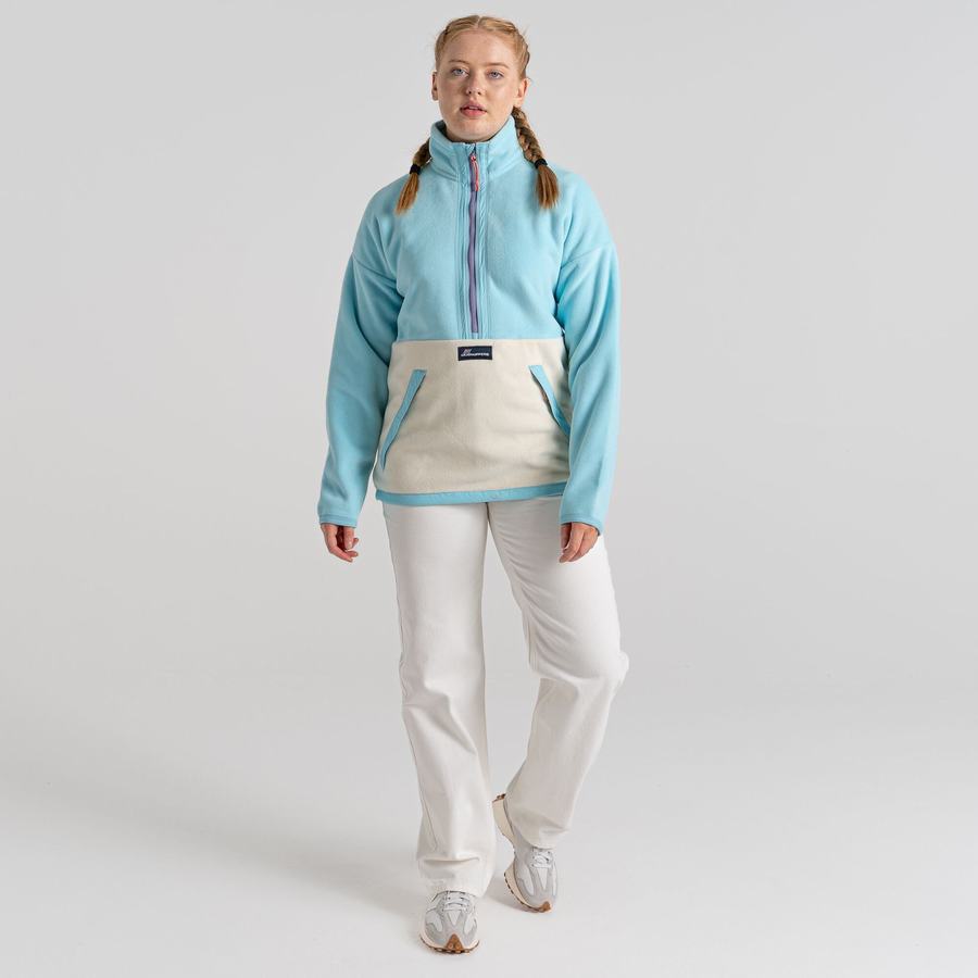 Light Turquoise Craghoppers Spindle Half Zip Women's Sweaters | SWP7210NS