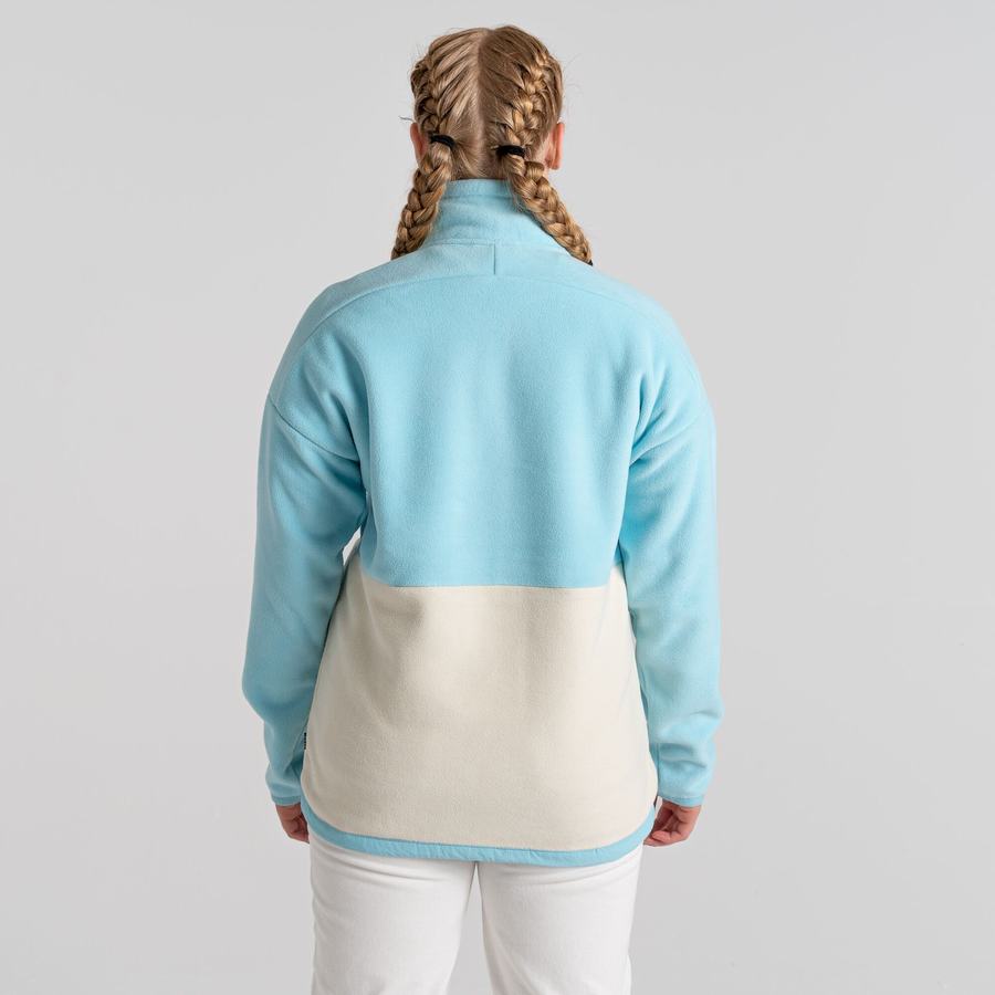 Light Turquoise Craghoppers Spindle Half Zip Women's Sweaters | SWP7210NS