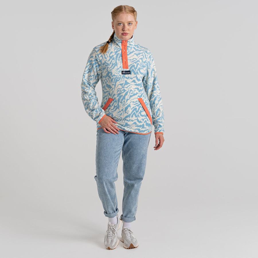 Light Turquoise Craghoppers Teton Overhead Women's Sweatshirts | TKO948VJ