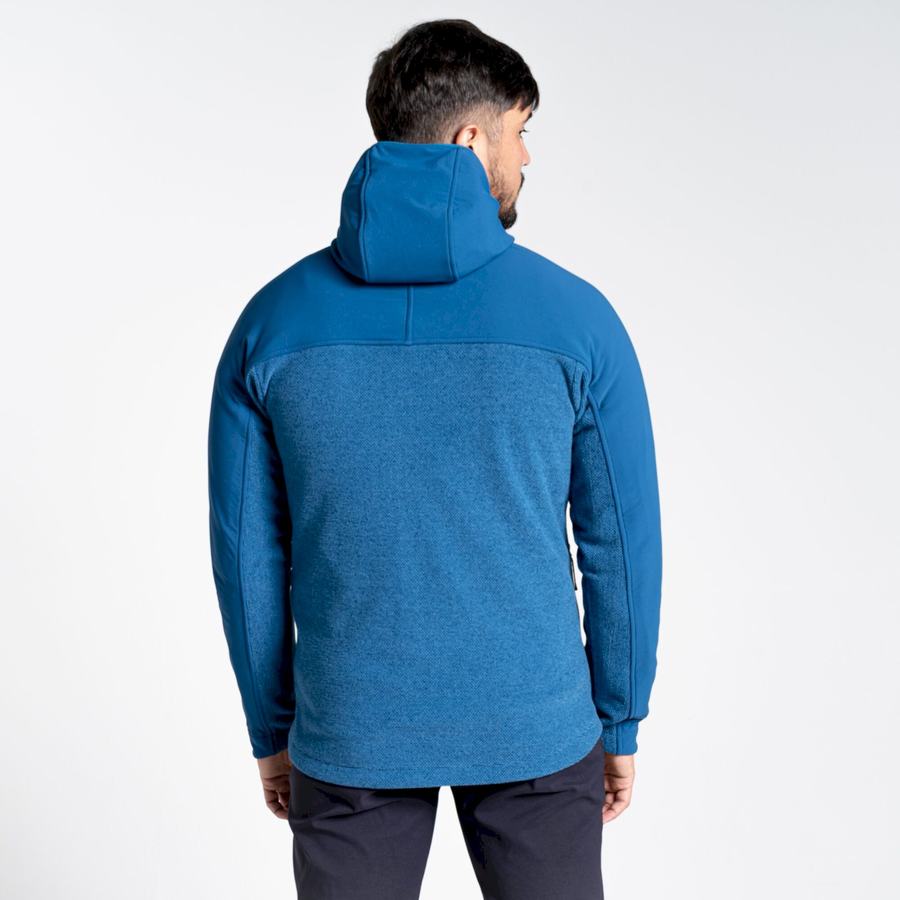 Navy Blue Craghoppers Abrigo Hooded Men's Sweaters | EPG4782ZI