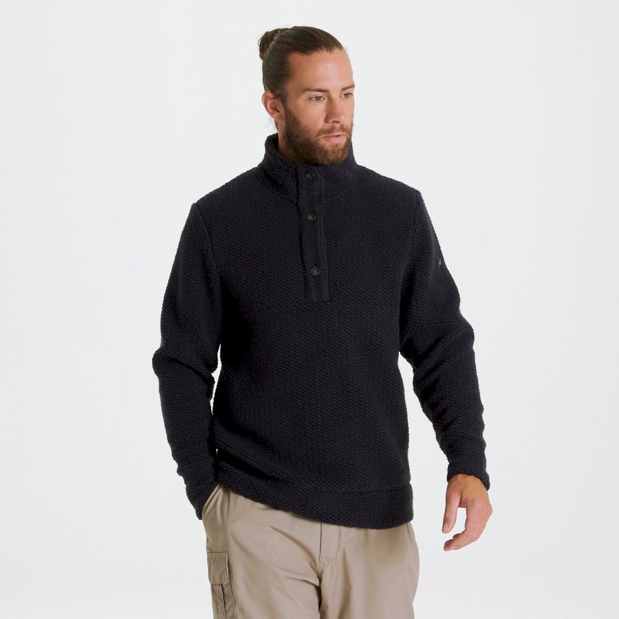 Navy Blue Craghoppers Ramsay Overhead Pullover Men's Sweaters | DLW6290ZH