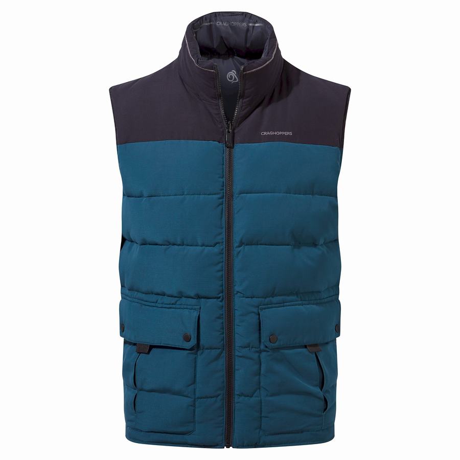 Navy Blue Craghoppers Trillick Downlike Men\'s Gilets | BRZ5826OQ