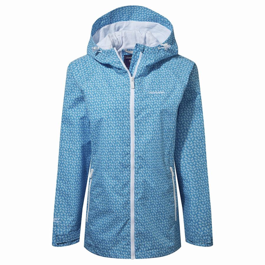 Navy Blue Craghoppers Waterproof Laurel Women's Jackets | WST9165EL