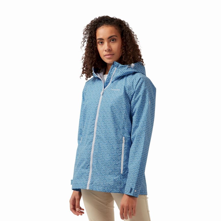 Navy Blue Craghoppers Waterproof Laurel Women's Jackets | WST9165EL