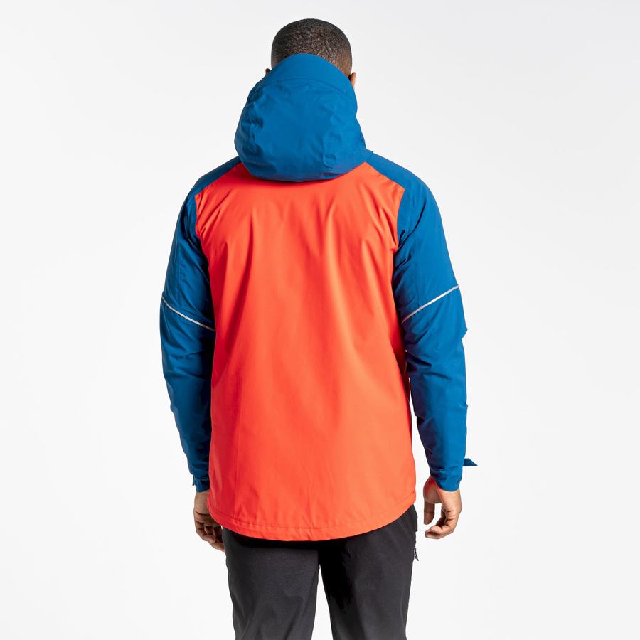 Navy Blue Orange Red Craghoppers Waterproof Dynamic Men's Jackets | NAU6022XD