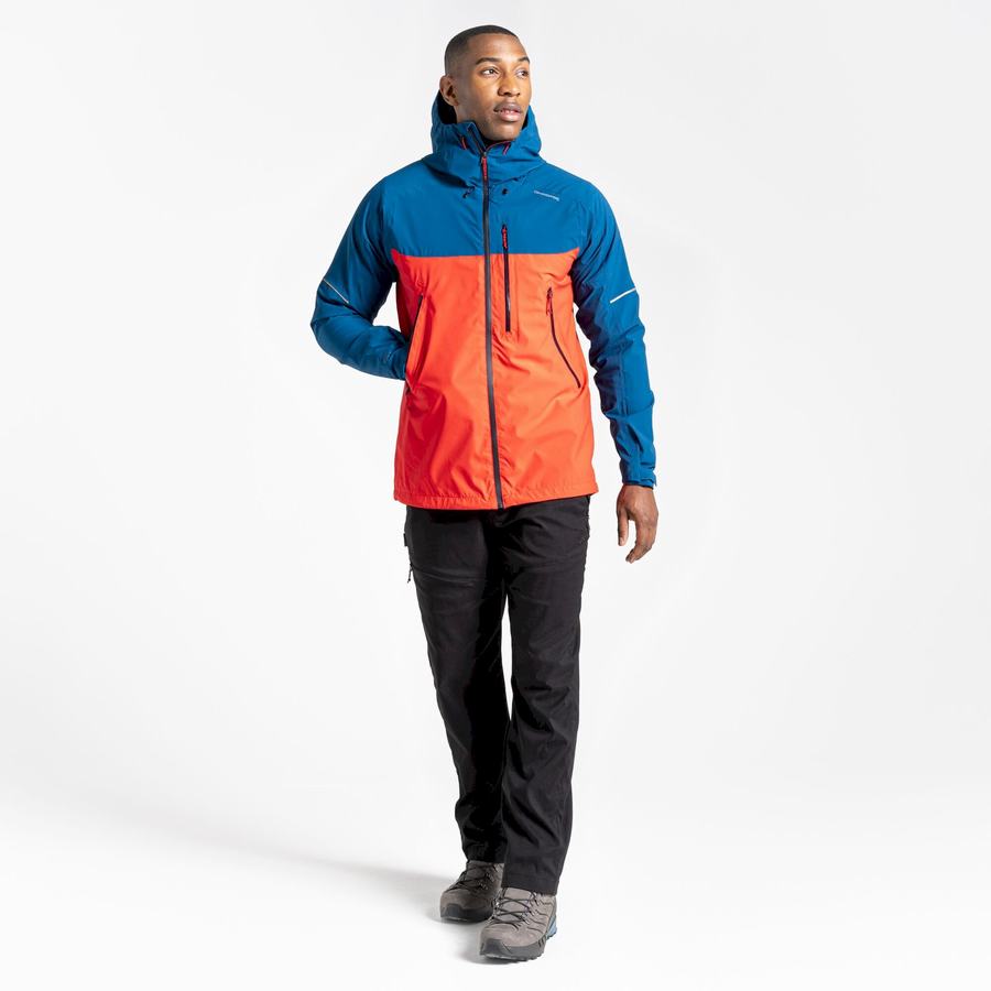 Navy Blue Orange Red Craghoppers Waterproof Dynamic Men's Jackets | NAU6022XD