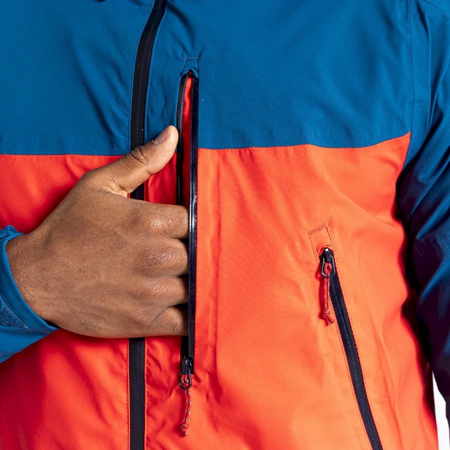 Navy Blue Orange Red Craghoppers Waterproof Dynamic Men's Jackets | NAU6022XD