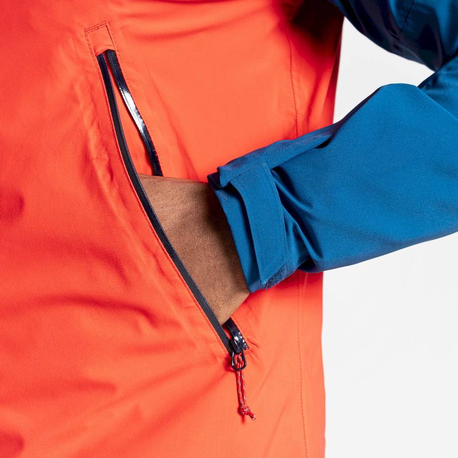 Navy Blue Orange Red Craghoppers Waterproof Dynamic Men's Jackets | NAU6022XD