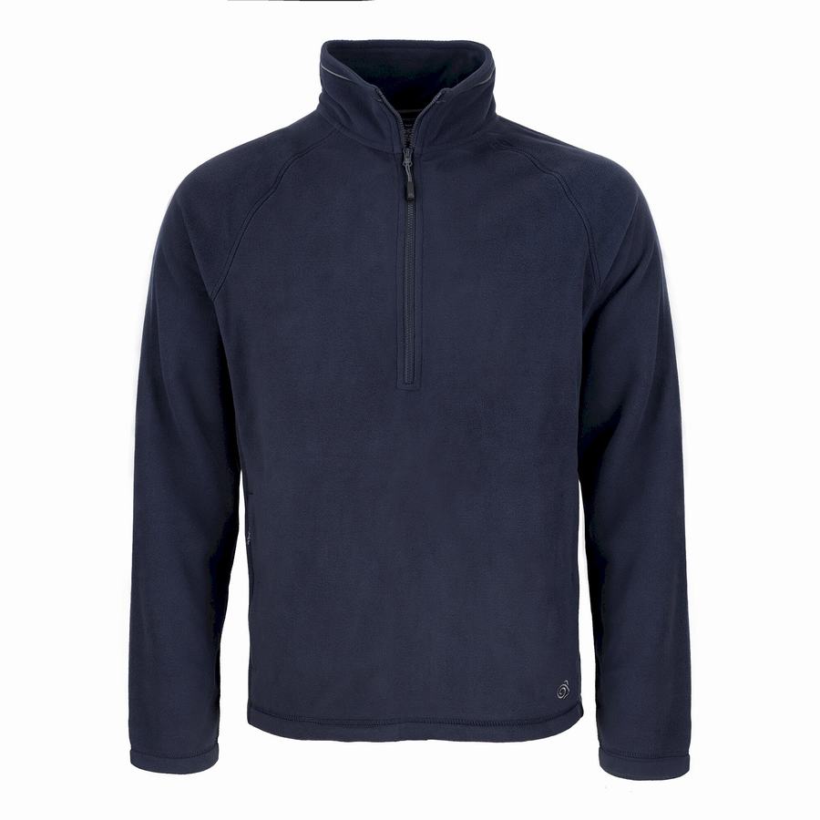 Navy Craghoppers Expert Corey 200 Half Zip Men\'s Sweaters | YKI7282OJ