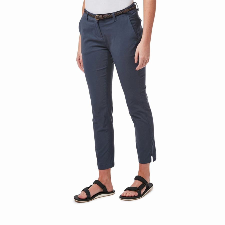 Navy Craghoppers NosiLife Briar Women's Trousers | EDV2157TQ