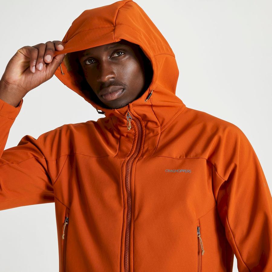 Orange Craghoppers Tripp Hooded Men's Jackets | FEP2293JF