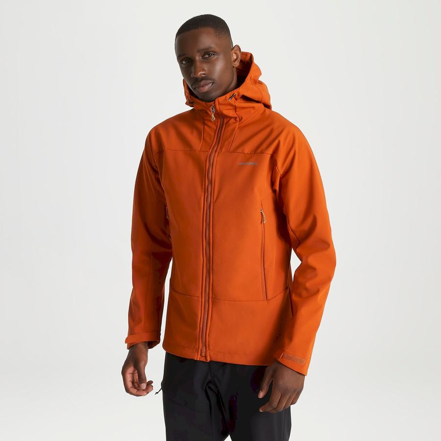 Orange Craghoppers Tripp Hooded Men's Jackets | FEP2293JF