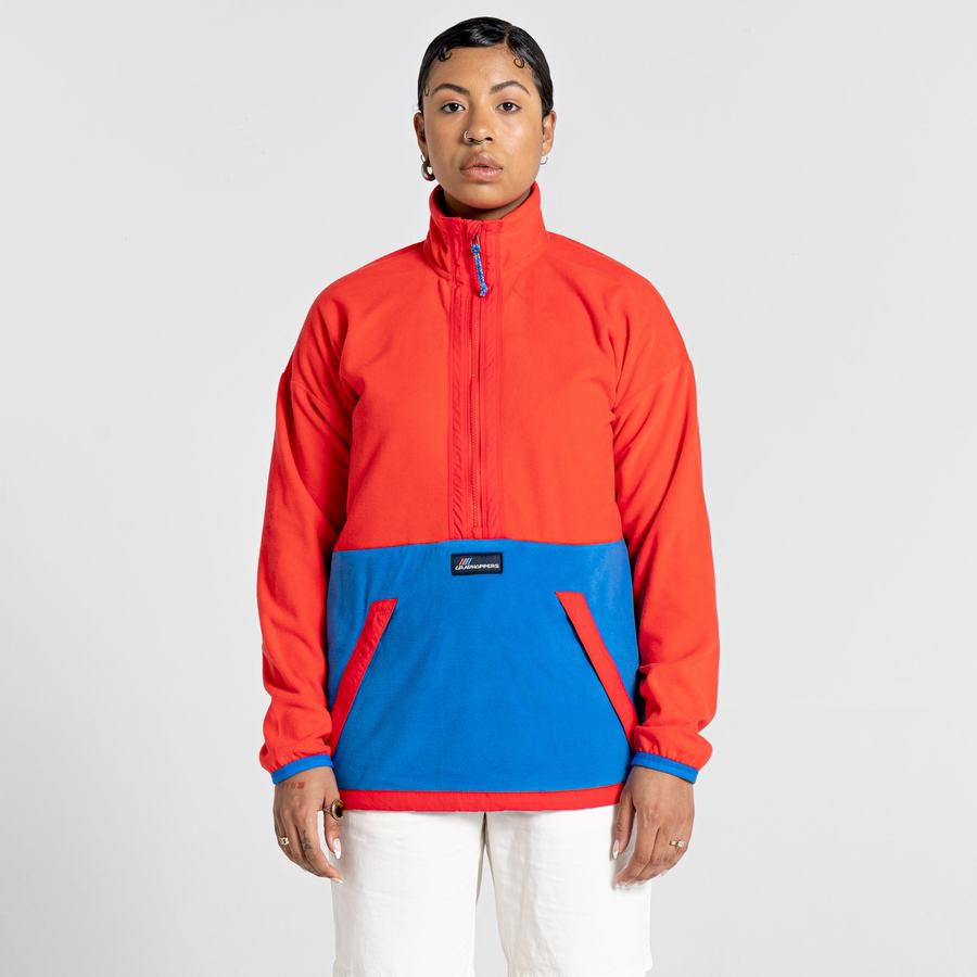 Orange Red Blue Craghoppers Welwood Half Zip Men's Sweaters | BZI6428TP