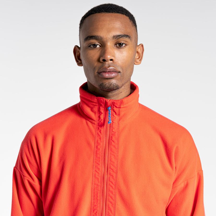 Orange Red Blue Craghoppers Welwood Half Zip Men's Sweaters | BZI6428TP