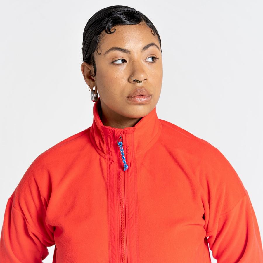 Orange Red Blue Craghoppers Welwood Half Zip Women's Sweaters | KFN8018ZV