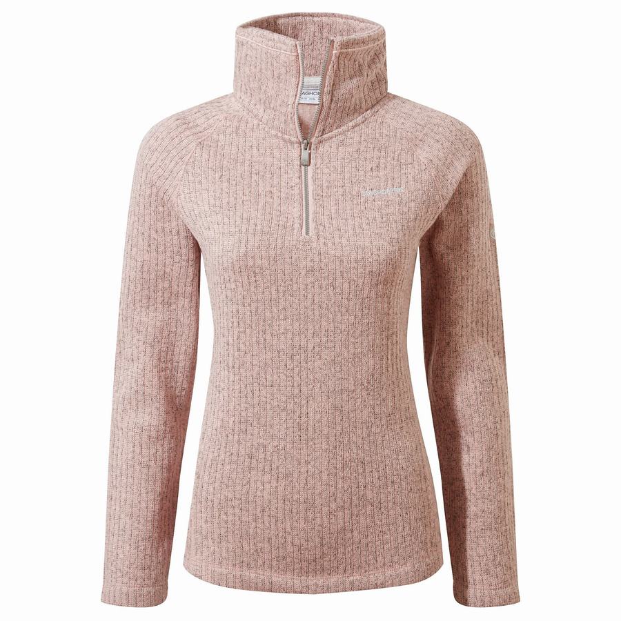 Pink Craghoppers Eveline Half Zip Women's Sweaters | PQI8829MY