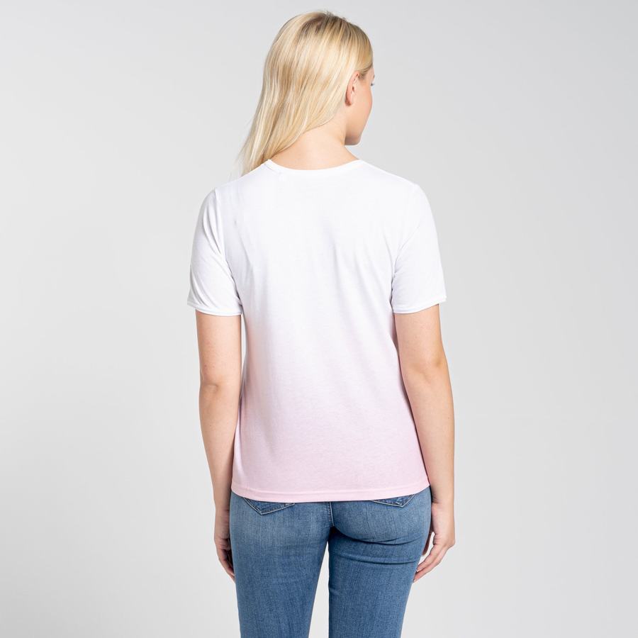 Pink Craghoppers Ilyse Short Sleeved Women's T-Shirts | UPU4829MH