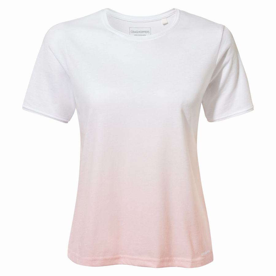 Pink Craghoppers Ilyse Short Sleeved Women's T-Shirts | UPU4829MH