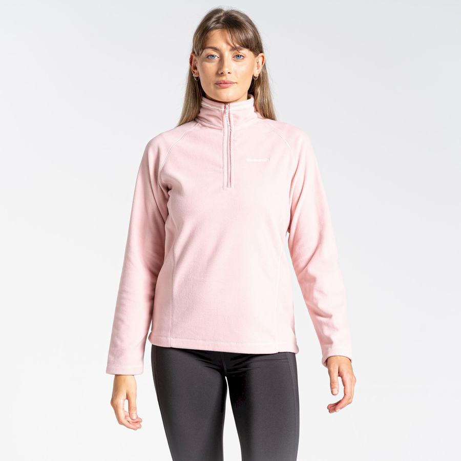 Pink Craghoppers Miska Half Zip Women's Sweaters | VCL2771JH