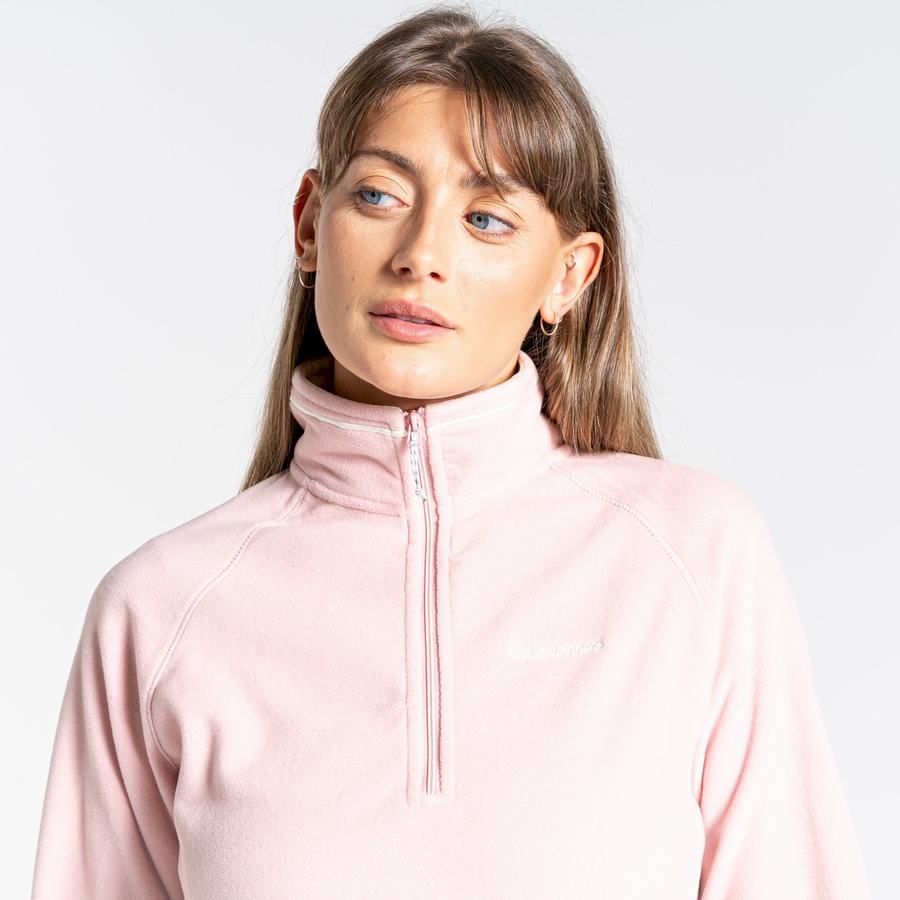 Pink Craghoppers Miska Half Zip Women's Sweaters | VCL2771JH