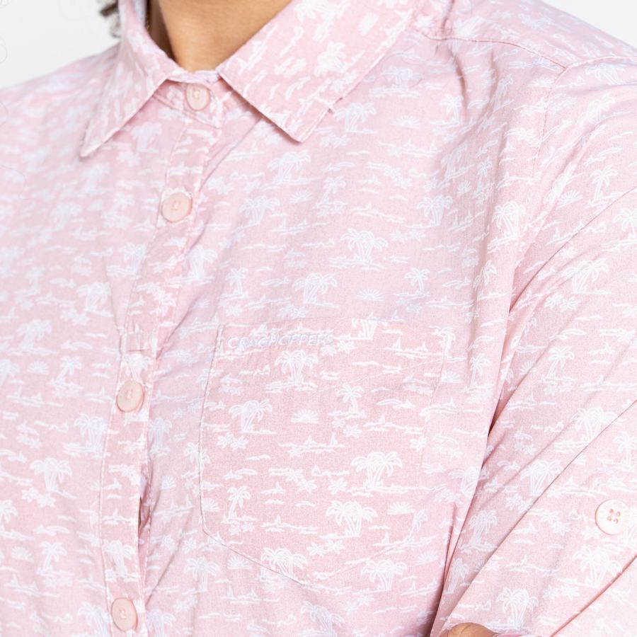 Pink Craghoppers NosiLife Callo Long Sleeved Women's Shirts | LBT4970UT