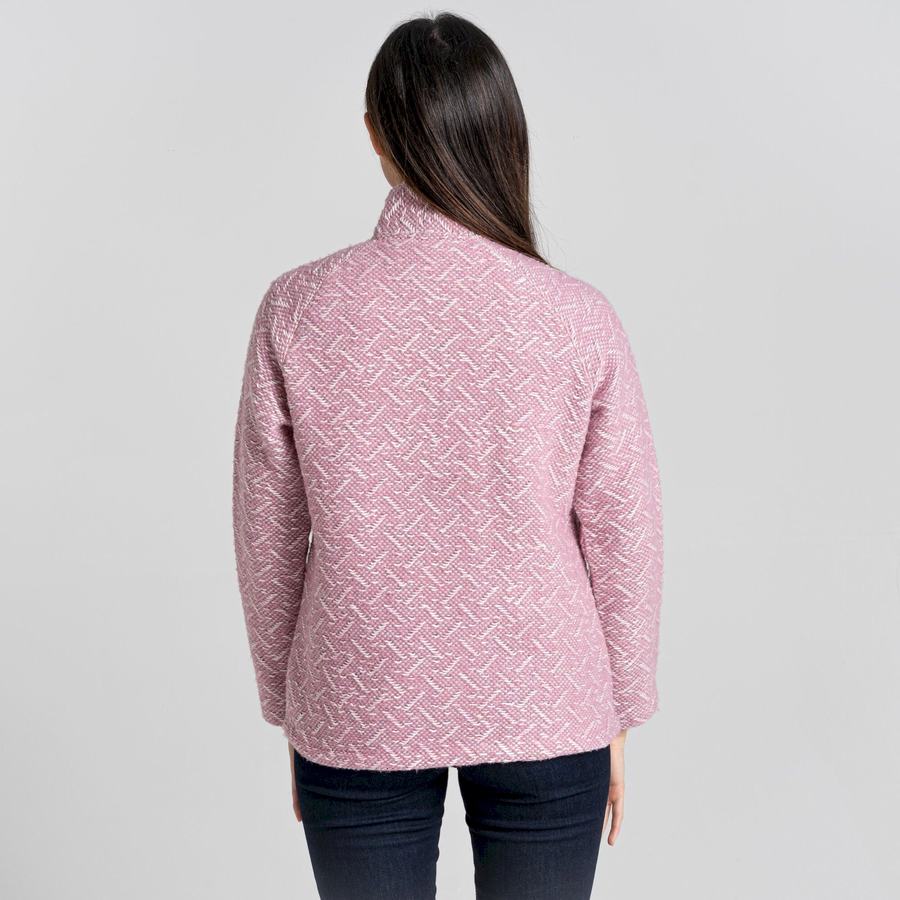 Pink Craghoppers Talladale Half Zip Women's Sweaters | LJG2762VC