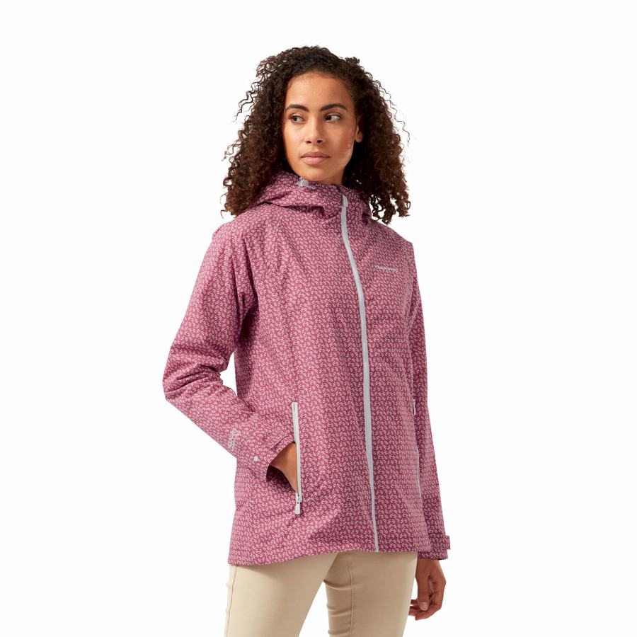 Pink Craghoppers Waterproof Laurel Women's Jackets | ZOH3982KT