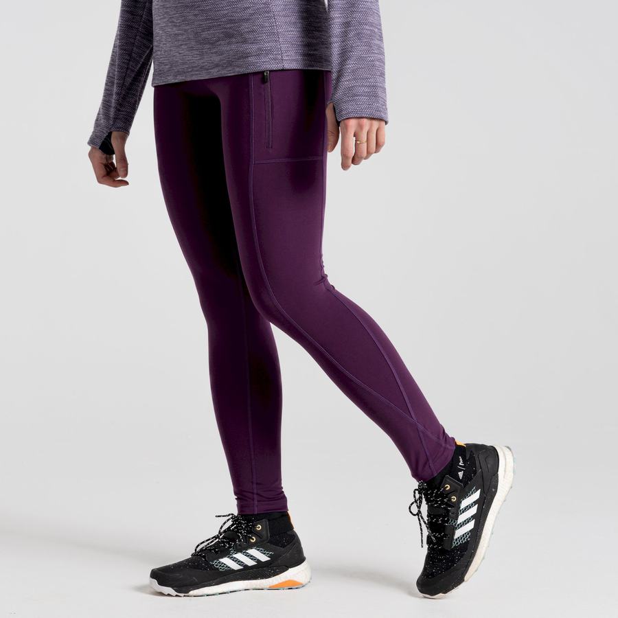 Purple Craghoppers Kiwi Pro Women's Leggings | OZF1923CG