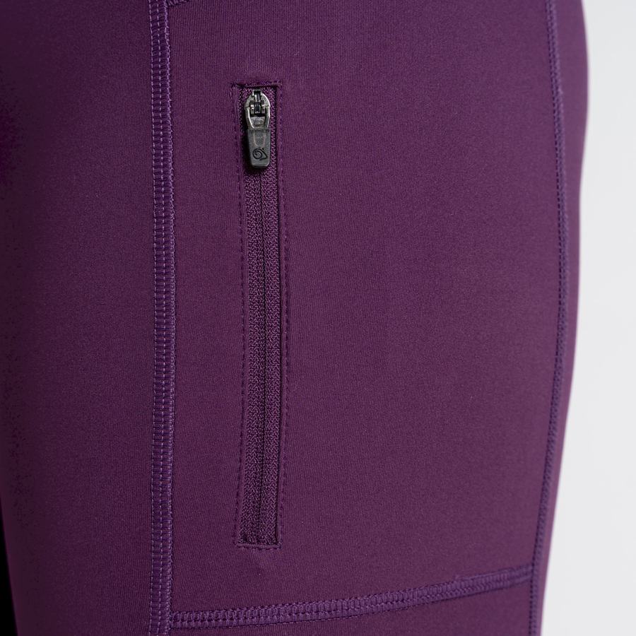 Purple Craghoppers Kiwi Pro Women's Leggings | OZF1923CG