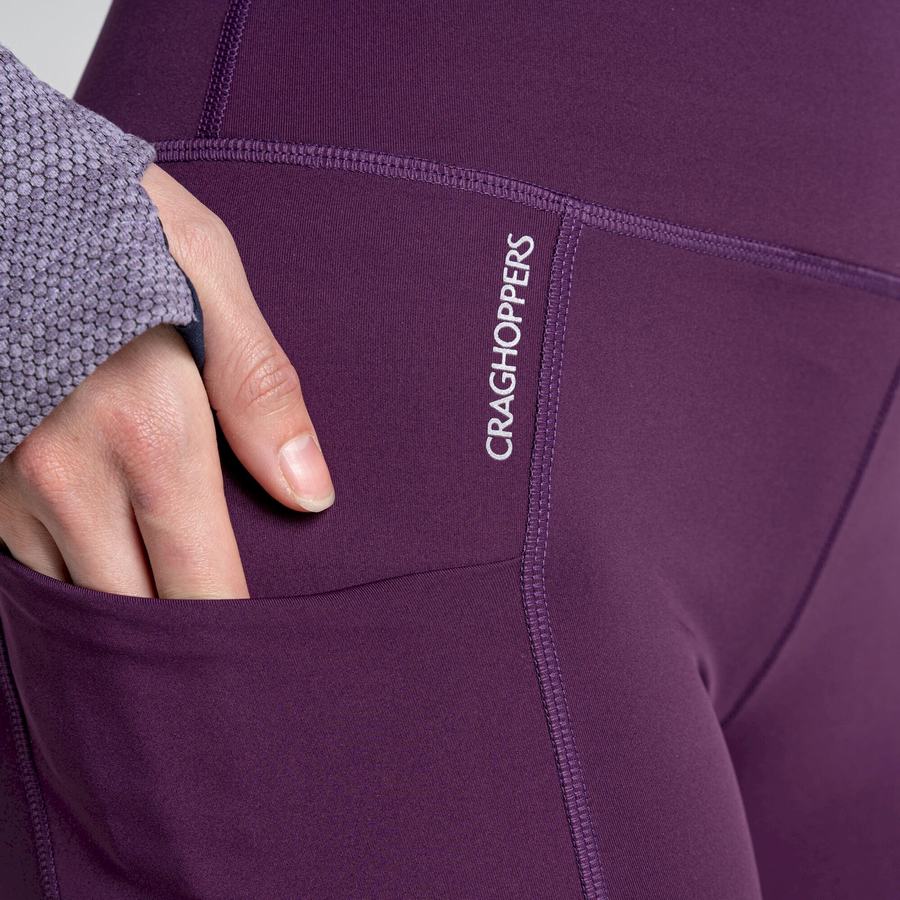 Purple Craghoppers Kiwi Pro Women's Leggings | OZF1923CG