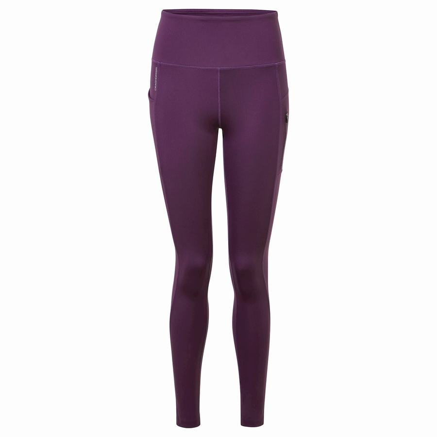 Purple Craghoppers Kiwi Pro Women's Leggings | OZF1923CG