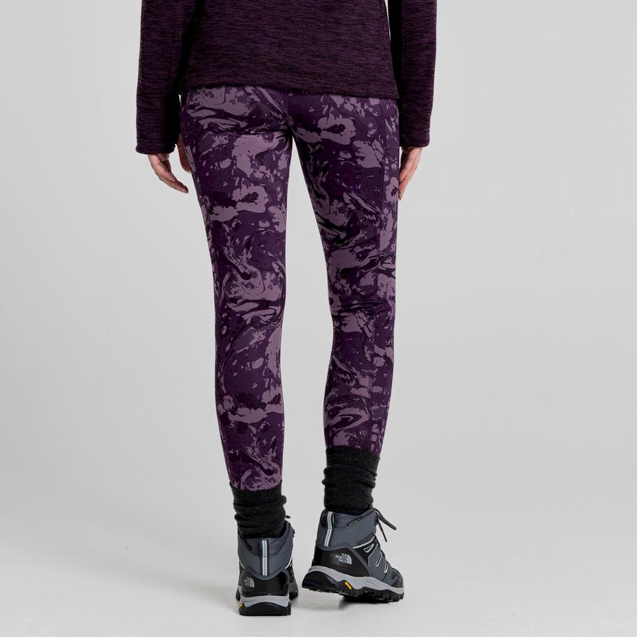 Purple Craghoppers Kiwi Thermal Women's Leggings | IFO679HN